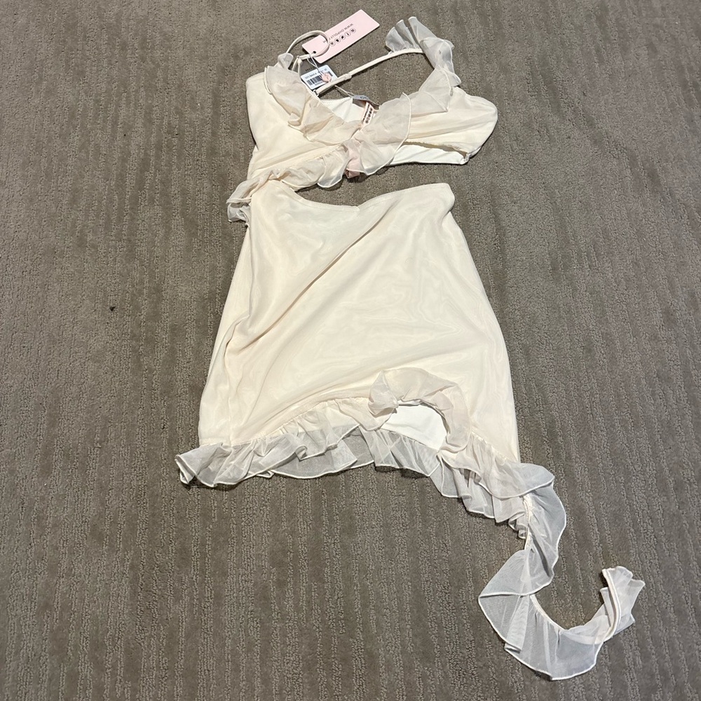 Oh Polly Cream Mini Dress
